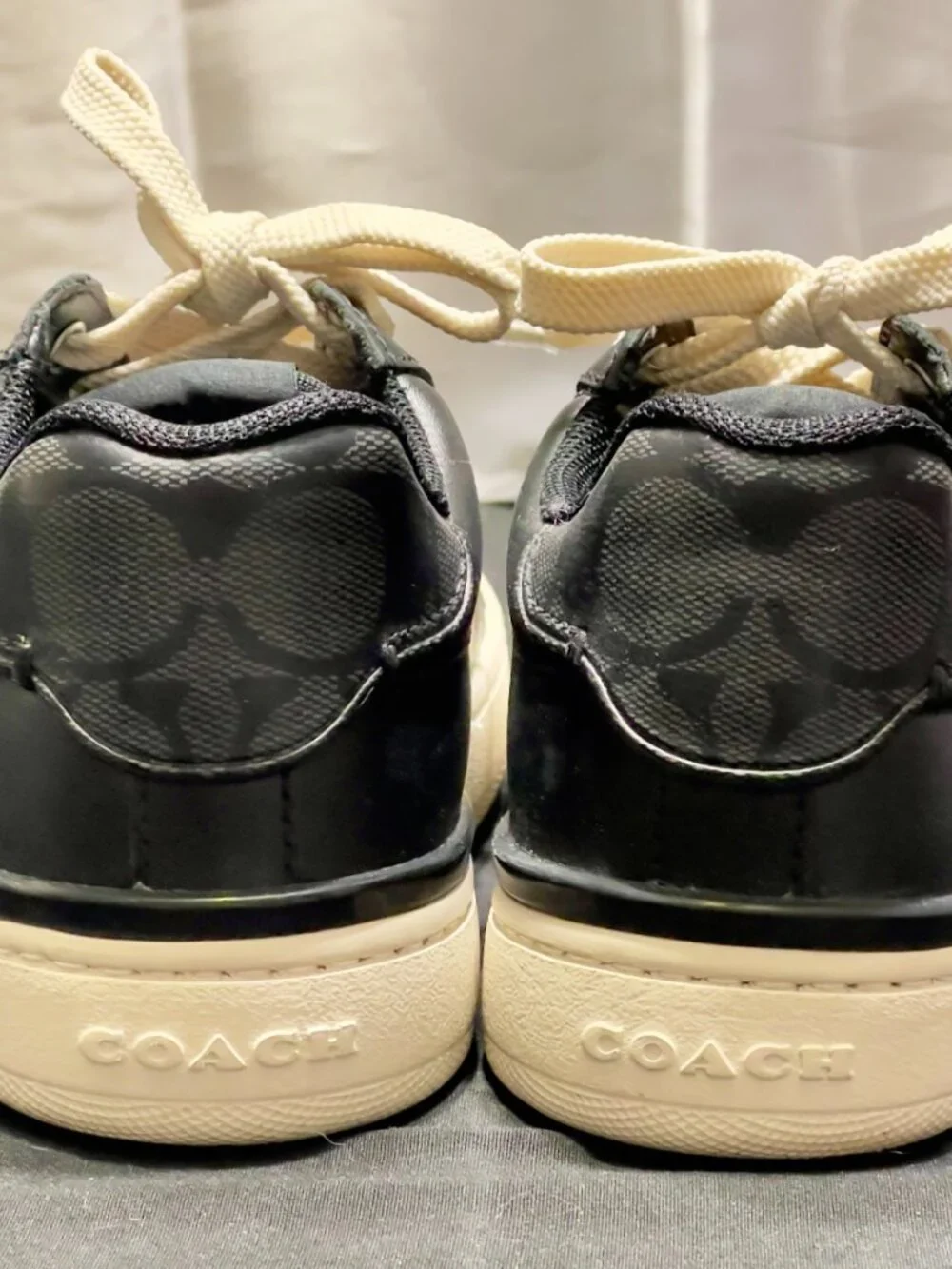 COACH Women’s -High Line Leather -Lace Up Sneakers-SIZE 6.5-Authentic